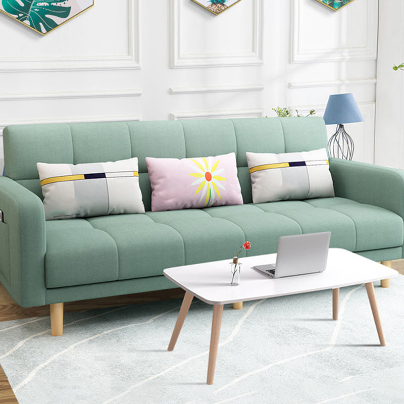 Foldable Biscuit Back Square Arm Modern Sofa with Convertible Sleeper Clearhalo 'furn' 'furn_sofas' 'Furniture' 'furniture_sofas' 'kitchen' 'kitchen_sofas' 'Living Room Furniture' 'Sofa' 'sofas' 4657543