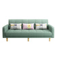 Foldable Biscuit Back Square Arm Modern Sofa with Convertible Sleeper Green Faux Leather Clearhalo 'furn' 'furn_sofas' 'Furniture' 'furniture_sofas' 'kitchen' 'kitchen_sofas' 'Living Room Furniture' 'Sofa' 'sofas' 4657544