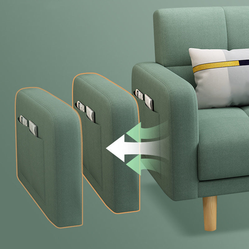 Foldable Biscuit Back Square Arm Modern Sofa with Convertible Sleeper Clearhalo 'furn' 'furn_sofas' 'Furniture' 'furniture_sofas' 'kitchen' 'kitchen_sofas' 'Living Room Furniture' 'Sofa' 'sofas' 4657546