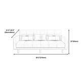 Foldable Biscuit Back Square Arm Modern Sofa with Convertible Sleeper Clearhalo 'furn' 'furn_sofas' 'Furniture' 'furniture_sofas' 'kitchen' 'kitchen_sofas' 'Living Room Furniture' 'Sofa' 'sofas' 4657559