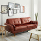 Faux Leather Sofa Flared Arm Button-tufted Loose Back Sofa for Living Room Camel Clearhalo 'furn' 'furn_sofas' 'Furniture' 'furniture_sofas' 'kitchen' 'kitchen_sofas' 'Living Room Furniture' 'Sofa' 'sofas' 4657561