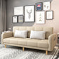 Modern Square Arm Sofa Convertible Wood Legs Biscuit Back Sofa Off-White Clearhalo 'Furniture' 'furniture_sofas' 'kitchen' 'kitchen_sofas' 'Living Room Furniture' 'Sofa' 'sofas' 4657579