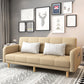 Modern Square Arm Sofa Convertible Wood Legs Biscuit Back Sofa Beige Clearhalo 'Furniture' 'furniture_sofas' 'kitchen' 'kitchen_sofas' 'Living Room Furniture' 'Sofa' 'sofas' 4657581