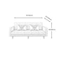Modern Square Arm Sofa Convertible Wood Legs Biscuit Back Sofa Clearhalo 'Furniture' 'furniture_sofas' 'kitchen' 'kitchen_sofas' 'Living Room Furniture' 'Sofa' 'sofas' 4657602