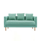 Sofa with 3 Pillows 3 Seater Polish Finish Seating for Bonus Room Mint Green Clearhalo 'Furniture' 'furniture_sofas' 'kitchen' 'kitchen_sofas' 'Living Room Furniture' 'Sofa' 'sofas' 4657610