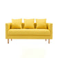 Sofa with 3 Pillows 3 Seater Polish Finish Seating for Bonus Room Yellow Clearhalo 'Furniture' 'furniture_sofas' 'kitchen' 'kitchen_sofas' 'Living Room Furniture' 'Sofa' 'sofas' 4657611