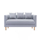 Sofa with 3 Pillows 3 Seater Polish Finish Seating for Bonus Room Light Gray Clearhalo 'Furniture' 'furniture_sofas' 'kitchen' 'kitchen_sofas' 'Living Room Furniture' 'Sofa' 'sofas' 4657612