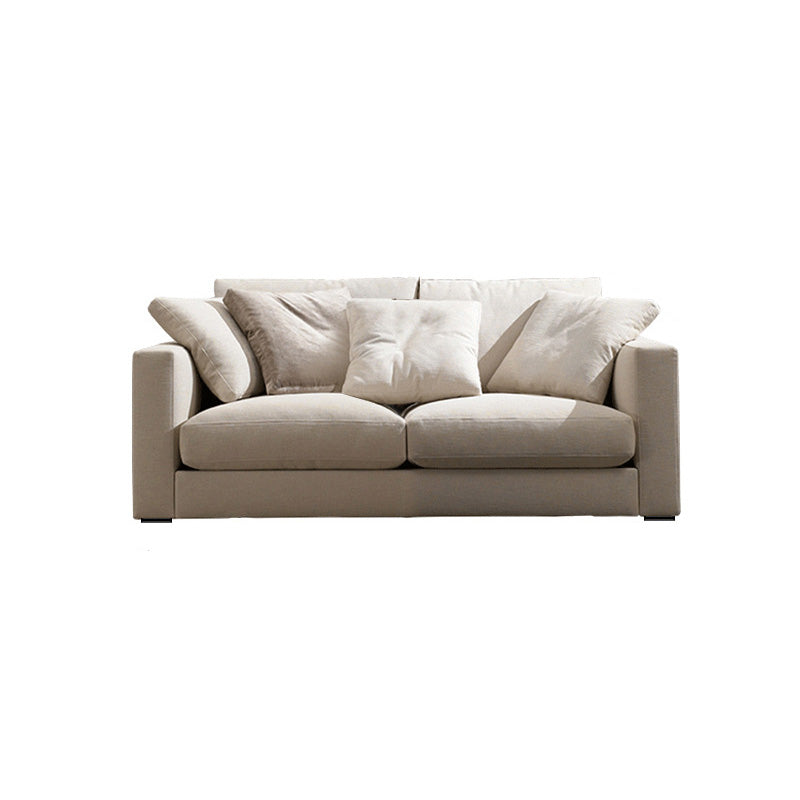 Sponge/latex Seat Filling Imitation Leather & Cotton & Linen Upholstered Rectangular Sofa 67"L x 35"W x 27"H Polyester Blend Clearhalo 'furn' 'furn_sofas' 'Furniture' 'furniture_sofas' 'kitchen' 'kitchen_sofas' 'Living Room Furniture' 'Sofa' 'sofas' 4657625