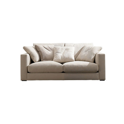 Sponge/latex Seat Filling Imitation Leather & Cotton & Linen Upholstered Rectangular Sofa 67"L x 35"W x 27"H Polyester Blend Clearhalo 'furn' 'furn_sofas' 'Furniture' 'furniture_sofas' 'kitchen' 'kitchen_sofas' 'Living Room Furniture' 'Sofa' 'sofas' 4657625