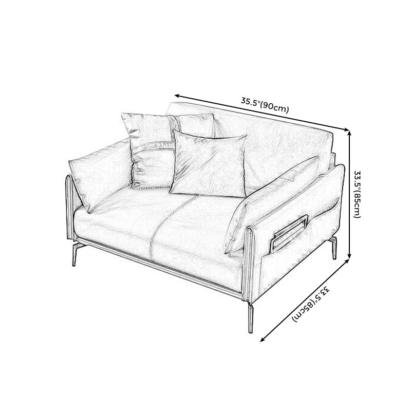 Modern Style Cushioned Armrest Padded Leather & Imitation Leather Sofa Clearhalo 'furn' 'furn_sofas' 'Furniture' 'furniture_sofas' 'kitchen' 'kitchen_sofas' 'Living Room Furniture' 'Sofa' 'sofas' 4657641