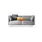 Pillow Top Arm Sofa Modernism Faux Leather 28.35-In High Sofa 59"L x 33.5"W x 28"H Grey Clearhalo 'furn' 'furn_sofas' 'Furniture' 'furniture_sofas' 'kitchen' 'kitchen_sofas' 'Living Room Furniture' 'Sofa' 'sofas' 4657658