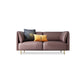 Pillow Top Arm Sofa Modernism Faux Leather 28.35-In High Sofa 59"L x 33.5"W x 28"H Coffee Clearhalo 'furn' 'furn_sofas' 'Furniture' 'furniture_sofas' 'kitchen' 'kitchen_sofas' 'Living Room Furniture' 'Sofa' 'sofas' 4657659