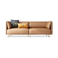 Pillow Top Arm Sofa Modernism Faux Leather 28.35-In High Sofa Clearhalo 'furn' 'furn_sofas' 'Furniture' 'furniture_sofas' 'kitchen' 'kitchen_sofas' 'Living Room Furniture' 'Sofa' 'sofas' 4657665