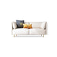 Pillow Top Arm Sofa Modernism Faux Leather 28.35-In High Sofa 59"L x 33.5"W x 28"H Off-White Clearhalo 'furn' 'furn_sofas' 'Furniture' 'furniture_sofas' 'kitchen' 'kitchen_sofas' 'Living Room Furniture' 'Sofa' 'sofas' 4657667