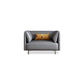 Pillow Top Arm Sofa Modernism Faux Leather 28.35-In High Sofa 37"L x 33.5"W x 28"H Grey Clearhalo 'furn' 'furn_sofas' 'Furniture' 'furniture_sofas' 'kitchen' 'kitchen_sofas' 'Living Room Furniture' 'Sofa' 'sofas' 4657670