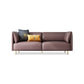 Pillow Top Arm Sofa Modernism Faux Leather 28.35-In High Sofa 81"L x 33.5"W x 28"H Coffee Clearhalo 'furn' 'furn_sofas' 'Furniture' 'furniture_sofas' 'kitchen' 'kitchen_sofas' 'Living Room Furniture' 'Sofa' 'sofas' 4657673