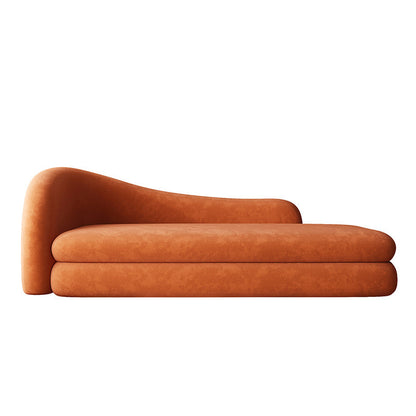 Ultra-Modern Tight Back Sofa 30.71"High Curved Tuxedo Arm Sofa for Apartment 55"L x 31"W x 31"H Orange Clearhalo 'furn' 'furn_sofas' 'Furniture' 'furniture_sofas' 'kitchen' 'kitchen_sofas' 'Living Room Furniture' 'Sofa' 'sofas' 4657693