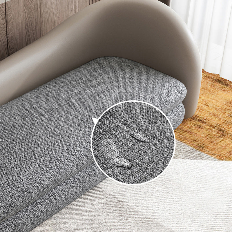 Ultra-Modern Tight Back Sofa 30.71"High Curved Tuxedo Arm Sofa for Apartment Clearhalo 'furn' 'furn_sofas' 'Furniture' 'furniture_sofas' 'kitchen' 'kitchen_sofas' 'Living Room Furniture' 'Sofa' 'sofas' 4657697