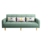 Biscuit Back Square Arm Modern Sleeper with Foldable Convertible Sleeper 67"L x 26"W x 33"H Light Green Linen Blend Clearhalo 'furn' 'furn_sofas' 'Furniture' 'furniture_sofas' 'kitchen' 'kitchen_sofas' 'Living Room Furniture' 'Sofa' 'sofas' 4657735