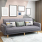 Biscuit Back Square Arm Modern Sleeper with Foldable Convertible Sleeper Light Gray Linen Blend Clearhalo 'furn' 'furn_sofas' 'Furniture' 'furniture_sofas' 'kitchen' 'kitchen_sofas' 'Living Room Furniture' 'Sofa' 'sofas' 4657743