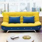 Contemporary Tight Back Sofa 35.43"High Armless Sofa for Apartment Blue-Yellow Clearhalo 'furn' 'furn_sofas' 'Furniture' 'furniture_sofas' 'kitchen' 'kitchen_sofas' 'Living Room Furniture' 'Sofa' 'sofas' 4657761