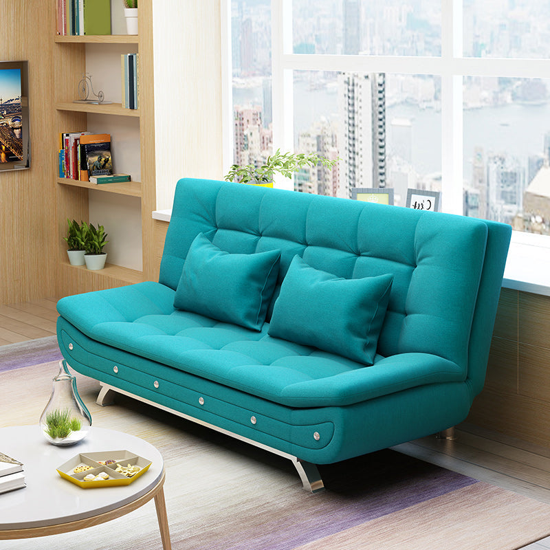 Contemporary Tight Back Sofa 35.43"High Armless Sofa for Apartment Water Blue Clearhalo 'furn' 'furn_sofas' 'Furniture' 'furniture_sofas' 'kitchen' 'kitchen_sofas' 'Living Room Furniture' 'Sofa' 'sofas' 4657762