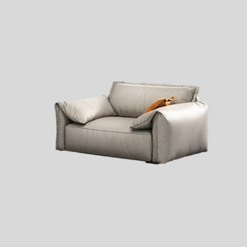Modern Style with Pillow Armrest and Cushioned Seat Down/cotton Padded White Sofa 47"L x 37"W x 31"H Clearhalo 'furn' 'furn_sofas' 'Furniture' 'furniture_sofas' 'kitchen' 'kitchen_sofas' 'Living Room Furniture' 'Sofa' 'sofas' 4657779