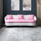 3 Seater Tuxedo Arm Loveseat Standard Tight Back Settee Loveseat White-Pink Clearhalo 'furn' 'furn_sofas' 'Furniture' 'furniture_sofas' 'kitchen' 'kitchen_sofas' 'Living Room Furniture' 'Sofa' 'sofas' 4657803