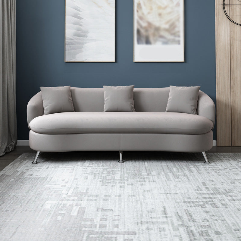 3 Seater Tuxedo Arm Loveseat Standard Tight Back Settee Loveseat Light Khaki Clearhalo 'furn' 'furn_sofas' 'Furniture' 'furniture_sofas' 'kitchen' 'kitchen_sofas' 'Living Room Furniture' 'Sofa' 'sofas' 4657806