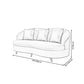 3 Seater Tuxedo Arm Loveseat Standard Tight Back Settee Loveseat Clearhalo 'furn' 'furn_sofas' 'Furniture' 'furniture_sofas' 'kitchen' 'kitchen_sofas' 'Living Room Furniture' 'Sofa' 'sofas' 4657807