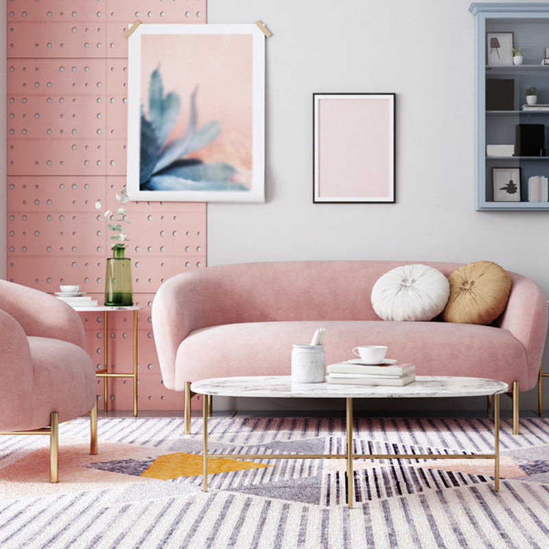 Mid-Century Modern Tight Back Sofa Curved 30.71" D X 29.92" H Loveseat Clearhalo 'furn' 'furn_sofas' 'Furniture' 'furniture_sofas' 'kitchen' 'kitchen_sofas' 'Living Room Furniture' 'Sofa' 'sofas' 4657811