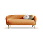 Mid-Century Modern Tight Back Sofa Curved 30.71" D X 29.92" H Loveseat Orange Clearhalo 'furn' 'furn_sofas' 'Furniture' 'furniture_sofas' 'kitchen' 'kitchen_sofas' 'Living Room Furniture' 'Sofa' 'sofas' 4657812