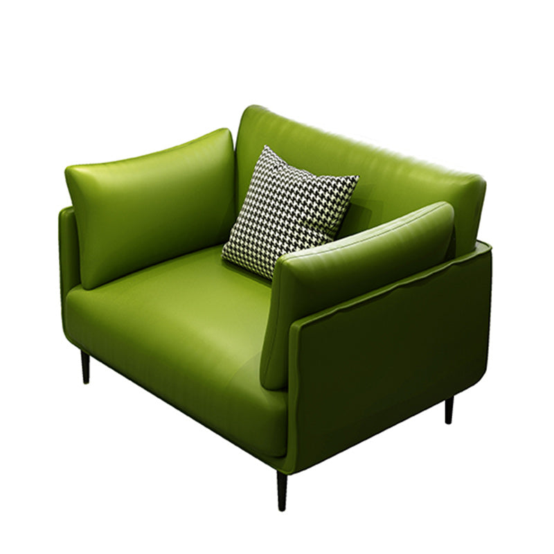 Contemporary Fabric Cushions Sofa 32.28"High Tuxedo Arm Single Cushion Seat Sofa Green Clearhalo 'furn' 'furn_sofas' 'Furniture' 'furniture_sofas' 'kitchen' 'kitchen_sofas' 'Living Room Furniture' 'Sofa' 'sofas' 4657831