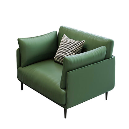 Contemporary Fabric Cushions Sofa 32.28"High Tuxedo Arm Single Cushion Seat Sofa Olive Green Clearhalo 'furn' 'furn_sofas' 'Furniture' 'furniture_sofas' 'kitchen' 'kitchen_sofas' 'Living Room Furniture' 'Sofa' 'sofas' 4657833