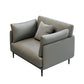 Contemporary Fabric Cushions Sofa 32.28"High Tuxedo Arm Single Cushion Seat Sofa Grey Clearhalo 'furn' 'furn_sofas' 'Furniture' 'furniture_sofas' 'kitchen' 'kitchen_sofas' 'Living Room Furniture' 'Sofa' 'sofas' 4657834
