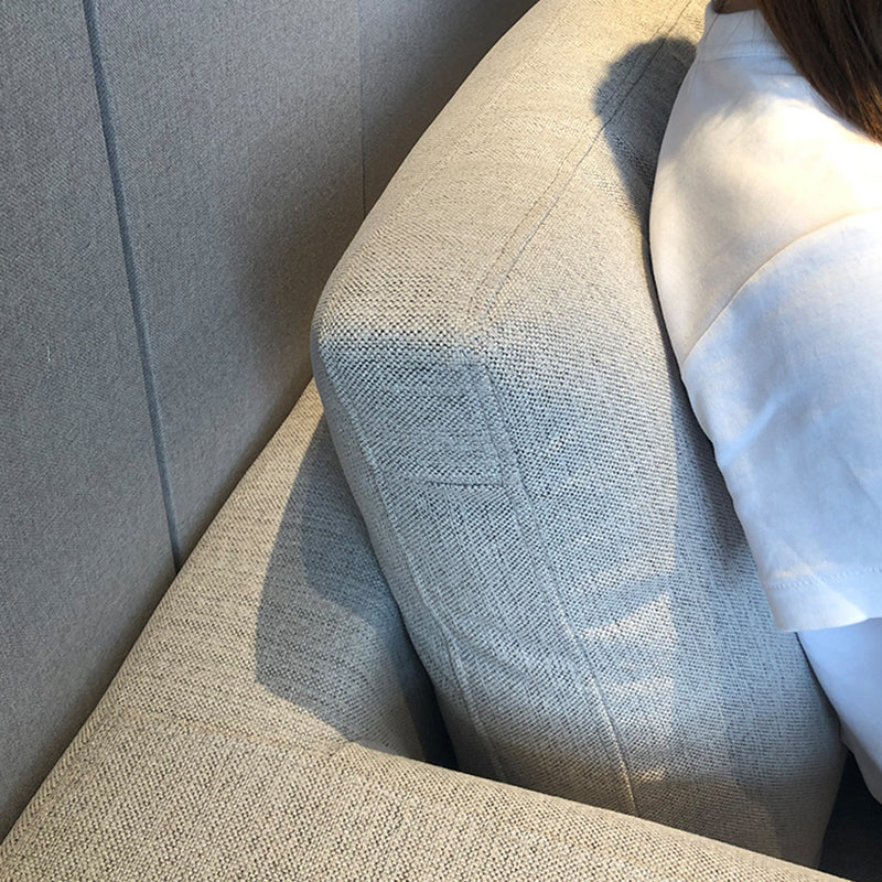 Contemporary Linen Tuxedo Arm Standard Sofa with Loose Back for Living Room Clearhalo 'furn' 'furn_sofas' 'Furniture' 'furniture_sofas' 'kitchen' 'kitchen_sofas' 'Living Room Furniture' 'Sofa' 'sofas' 4657866