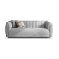 Nordic Sewn Pillow Back Sofa 31.5" High Velvet Tuxedo Arm Sofa Grey Clearhalo 'furn' 'furn_sofas' 'Furniture' 'furniture_sofas' 'kitchen' 'kitchen_sofas' 'Living Room Furniture' 'Sofa' 'sofas' 4657891