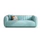 Nordic Sewn Pillow Back Sofa 31.5" High Velvet Tuxedo Arm Sofa Blue Clearhalo 'furn' 'furn_sofas' 'Furniture' 'furniture_sofas' 'kitchen' 'kitchen_sofas' 'Living Room Furniture' 'Sofa' 'sofas' 4657892