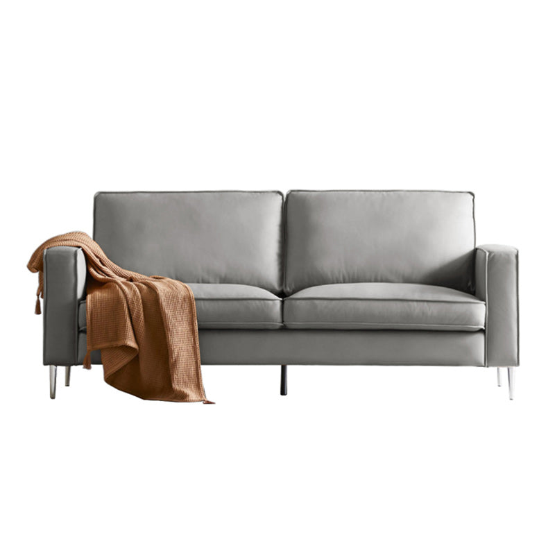 Cushions Faux Leather Square Arm Sofa with Stain Resistant and Waterproof Clearhalo 'furn' 'furn_sofas' 'Furniture' 'furniture_sofas' 'kitchen' 'kitchen_sofas' 'Living Room Furniture' 'Sofa' 'sofas' 4657909