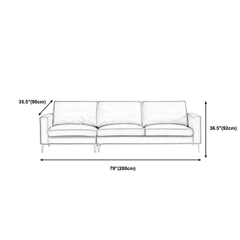 Cushions Faux Leather Square Arm Sofa with Stain Resistant and Waterproof Clearhalo 'furn' 'furn_sofas' 'Furniture' 'furniture_sofas' 'kitchen' 'kitchen_sofas' 'Living Room Furniture' 'Sofa' 'sofas' 4657914