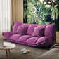 Contemporary Tight Back Convertible Sleeper Sofa 19.69"High Fabric Armless Sofa Purple Clearhalo 'furn' 'furn_sofas' 'Furniture' 'furniture_sofas' 'kitchen' 'kitchen_sofas' 'Living Room Furniture' 'Sofa' 'sofas' 4657920