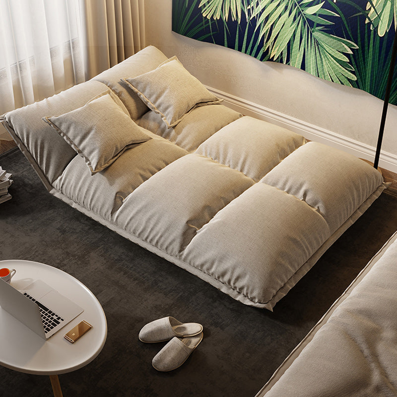 Contemporary Tight Back Convertible Sleeper Sofa 19.69"High Fabric Armless Sofa Clearhalo 'furn' 'furn_sofas' 'Furniture' 'furniture_sofas' 'kitchen' 'kitchen_sofas' 'Living Room Furniture' 'Sofa' 'sofas' 4657924