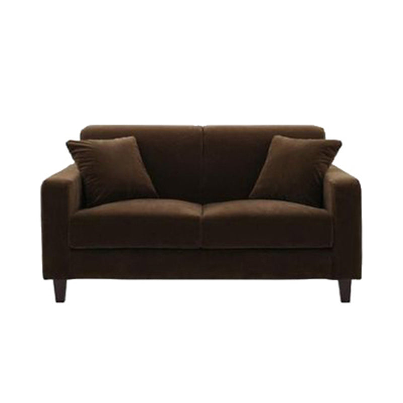 Contemporary Square Arm Standard Sofa with Slipcovered for Living Room, Apartment Dark Coffee Clearhalo 'furn' 'furn_sofas' 'Furniture' 'furniture_sofas' 'kitchen' 'kitchen_sofas' 'Living Room Furniture' 'Sofa' 'sofas' 4657937