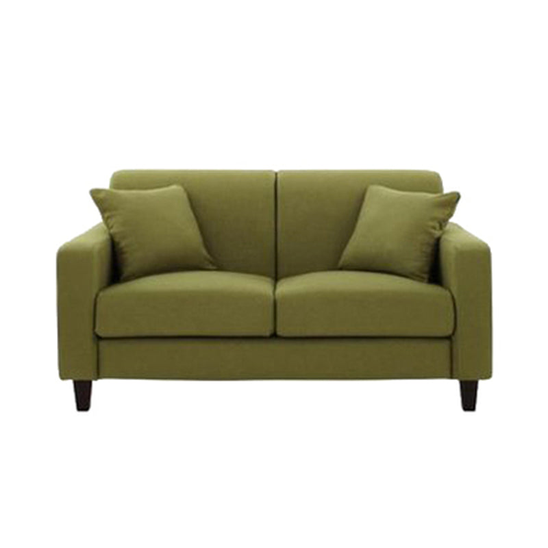 Contemporary Square Arm Standard Sofa with Slipcovered for Living Room, Apartment Army Green Linen Clearhalo 'furn' 'furn_sofas' 'Furniture' 'furniture_sofas' 'kitchen' 'kitchen_sofas' 'Living Room Furniture' 'Sofa' 'sofas' 4657942