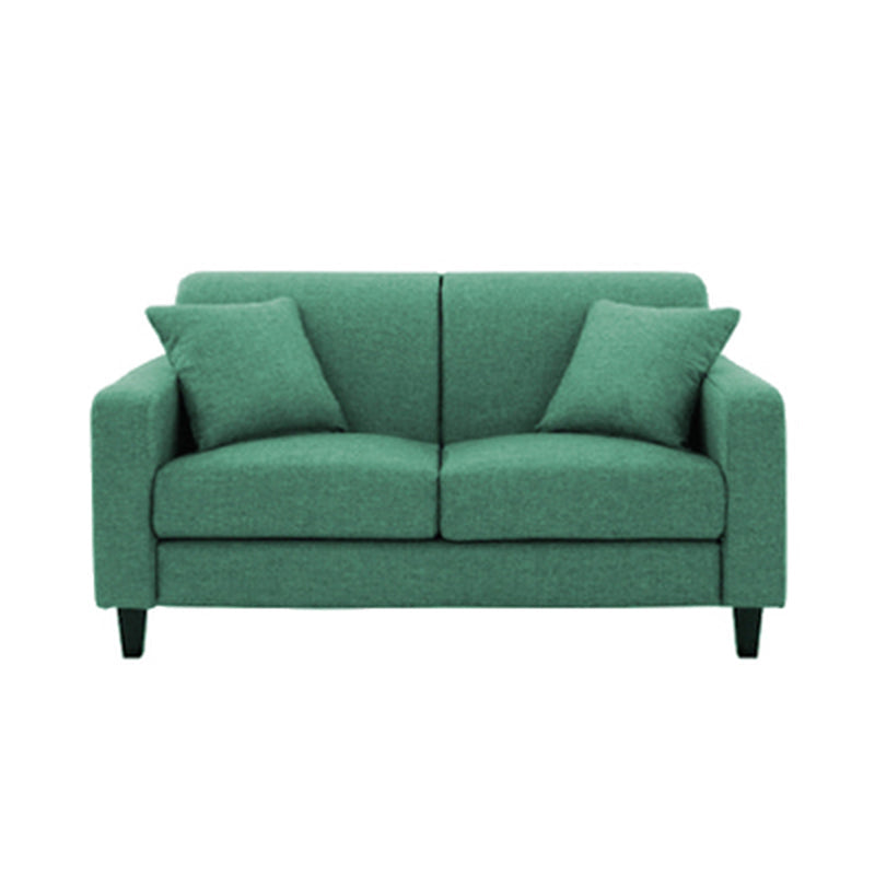 Contemporary Square Arm Standard Sofa with Slipcovered for Living Room, Apartment Blackish Green Linen Clearhalo 'furn' 'furn_sofas' 'Furniture' 'furniture_sofas' 'kitchen' 'kitchen_sofas' 'Living Room Furniture' 'Sofa' 'sofas' 4657943