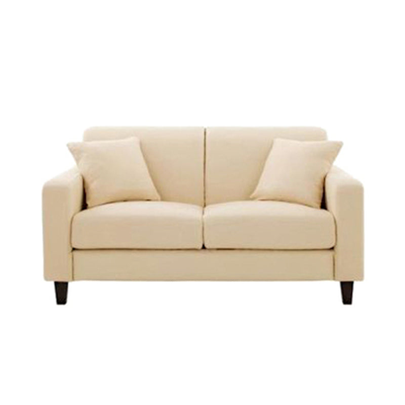 Contemporary Square Arm Standard Sofa with Slipcovered for Living Room, Apartment Off-White Linen Clearhalo 'furn' 'furn_sofas' 'Furniture' 'furniture_sofas' 'kitchen' 'kitchen_sofas' 'Living Room Furniture' 'Sofa' 'sofas' 4657944