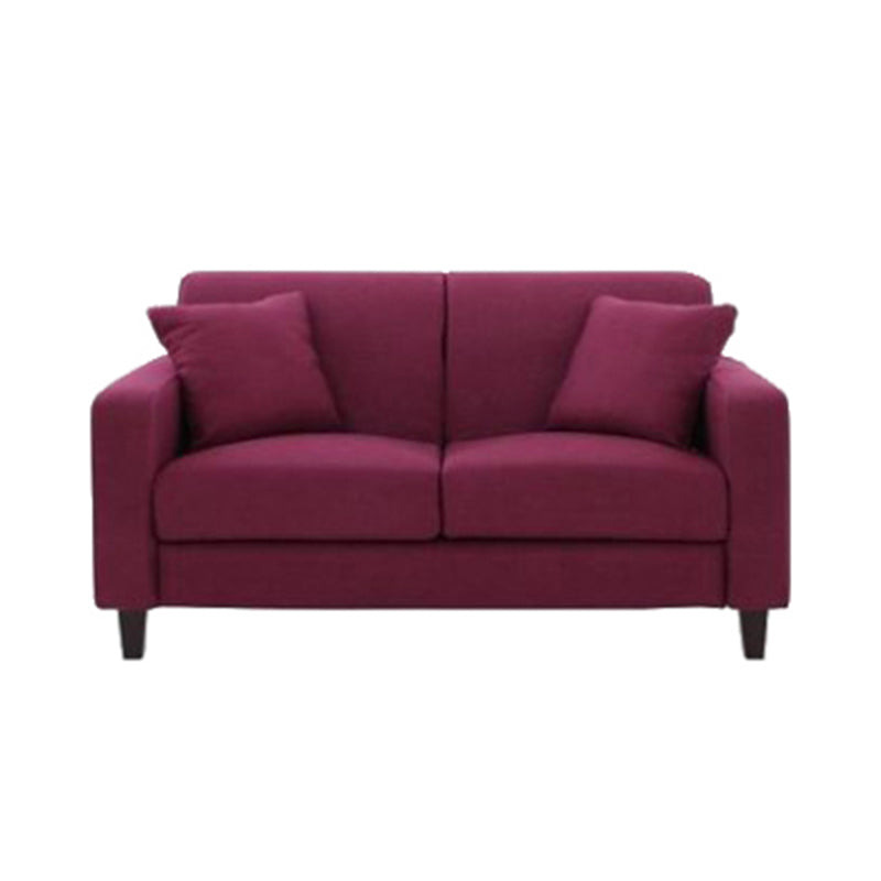Contemporary Square Arm Standard Sofa with Slipcovered for Living Room, Apartment Purple Linen Clearhalo 'furn' 'furn_sofas' 'Furniture' 'furniture_sofas' 'kitchen' 'kitchen_sofas' 'Living Room Furniture' 'Sofa' 'sofas' 4657945