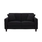 Contemporary Square Arm Standard Sofa with Slipcovered for Living Room, Apartment Black Linen Clearhalo 'furn' 'furn_sofas' 'Furniture' 'furniture_sofas' 'kitchen' 'kitchen_sofas' 'Living Room Furniture' 'Sofa' 'sofas' 4657946