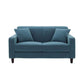 Contemporary Square Arm Standard Sofa with Slipcovered for Living Room, Apartment Blue Velvet Clearhalo 'furn' 'furn_sofas' 'Furniture' 'furniture_sofas' 'kitchen' 'kitchen_sofas' 'Living Room Furniture' 'Sofa' 'sofas' 4657947