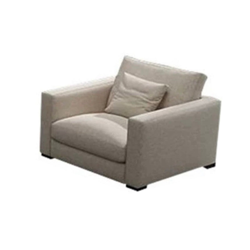 Padded Wooden down Cloth Rectangular Sofa with Pillow Back and Down/sponge/latex Cushion 39"L x 37"W x 26"H Clearhalo 'furn' 'furn_sofas' 'Furniture' 'furniture_sofas' 'kitchen' 'kitchen_sofas' 'Living Room Furniture' 'Sofa' 'sofas' 4657958